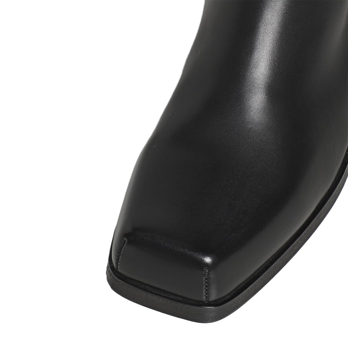 FSJ Women Closed Square Toe Ankle Boots Low Block Heel Short Boots Side Zipper Mid Calf Fashion Dress Booties Size 4-16 US - Image 3