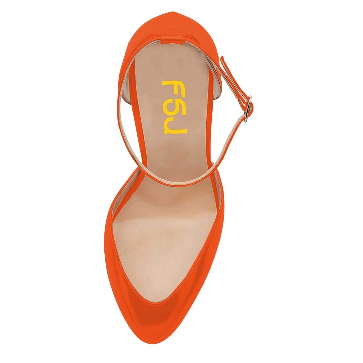FSJ Women Fashion Almond Toe Ankle Strap D'Orsay Pump High Heels Party Prom Casual Sandal Ladies Shoes Size 4-15 US - Image 4