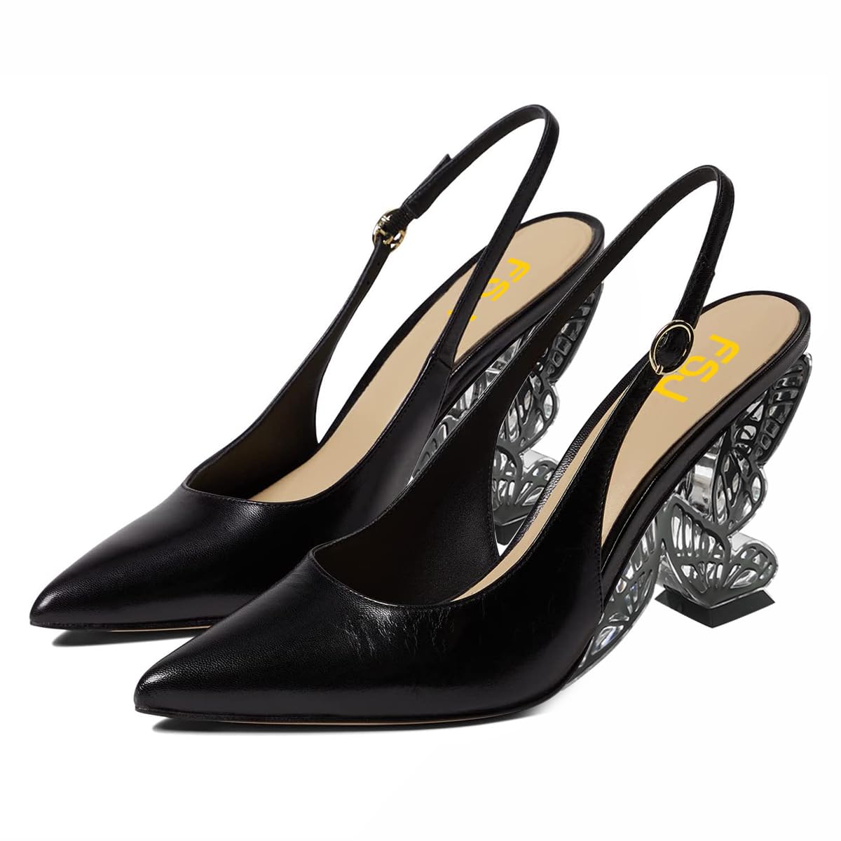 FSJ Women Fashion Pointed Toe Butterfly High Heel Pumps Slingback Slip On Ladies Party Dress Casual Shoes Size 4-15 US - Image 3