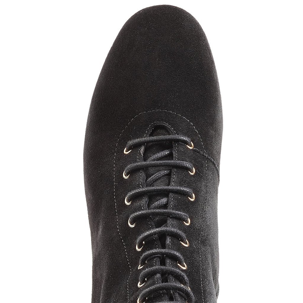 FSJ Women Fashion Round Toe Chunky Block Heel Knee High Riding Boots Laces Dress Shoes Size 4-15 US - Image 4