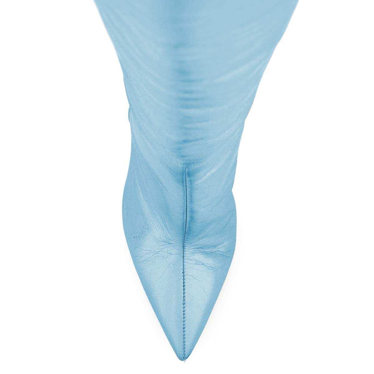 FSJ Women Metallic Knee High Long Boots Closed Toe Stiletto High Heels Dress Shoes Size 4-15 US - Image 4