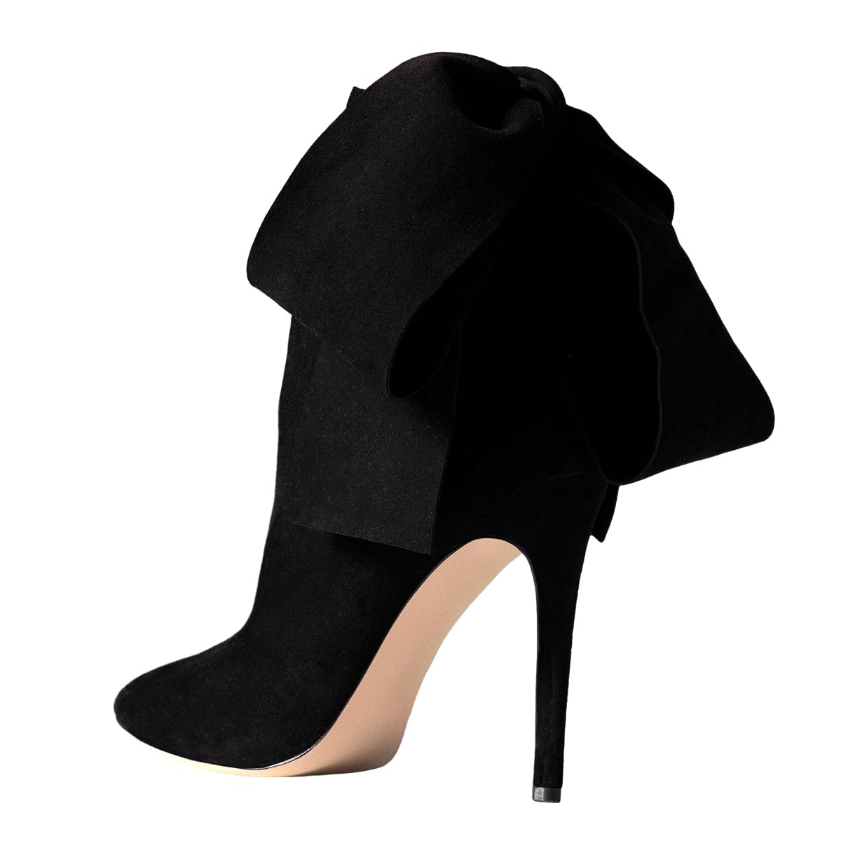 FSJ Women Pointed Toe Stiletto Heel Ankle Boots Side Zipper Tie Bowknot Booties Western Fashion Nightclub Shoes Size 4-16 US - Image 6