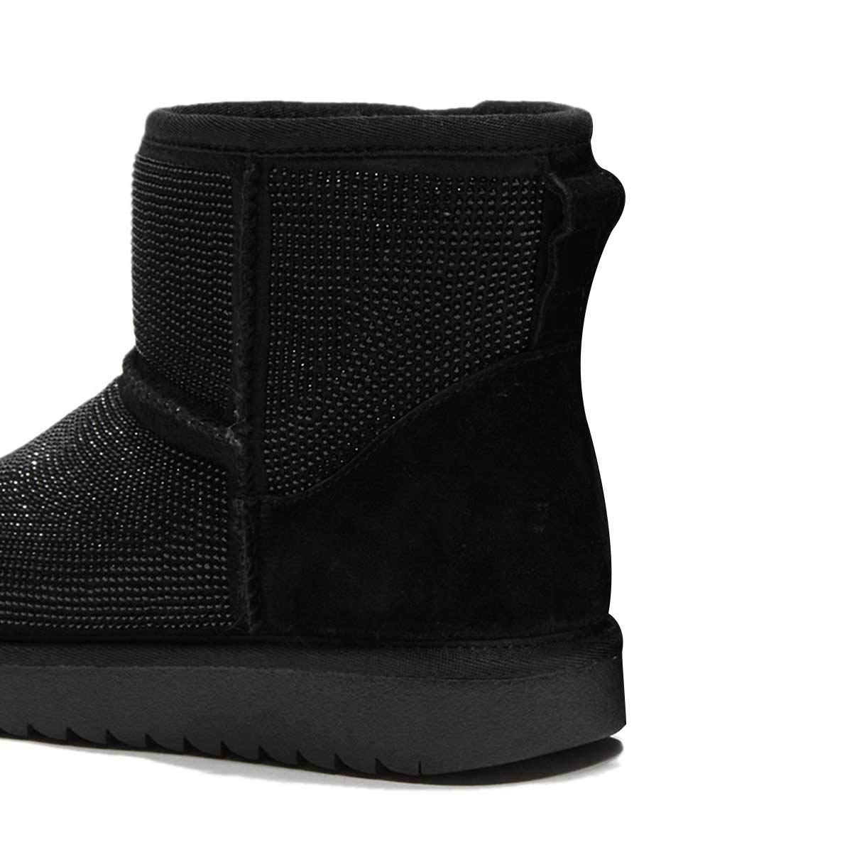 FSJ Women's Chic Slip On Snow Boots Round Toe Fur Lined Warm Flats Short Booties Comfy Winter Shoes Size 4-15 US - Image 3