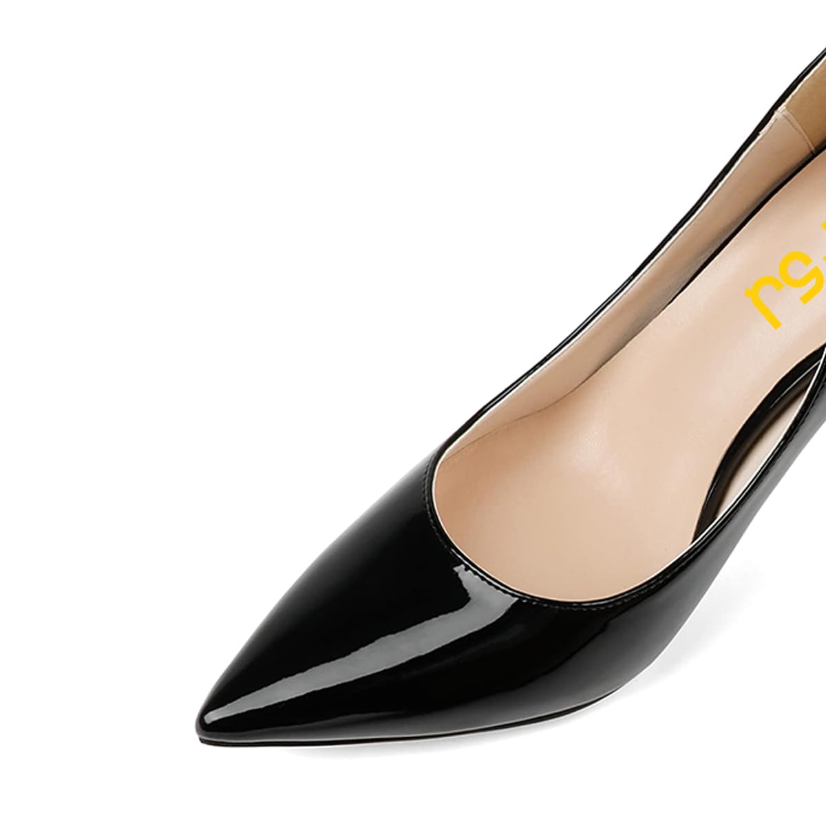 FSJ Women Stylish Metallic Gold Chain High Heel Pumps Pointed Toe Slip On Patent Leather Office Lady Party Shoes Size 4-16 US - Image 3