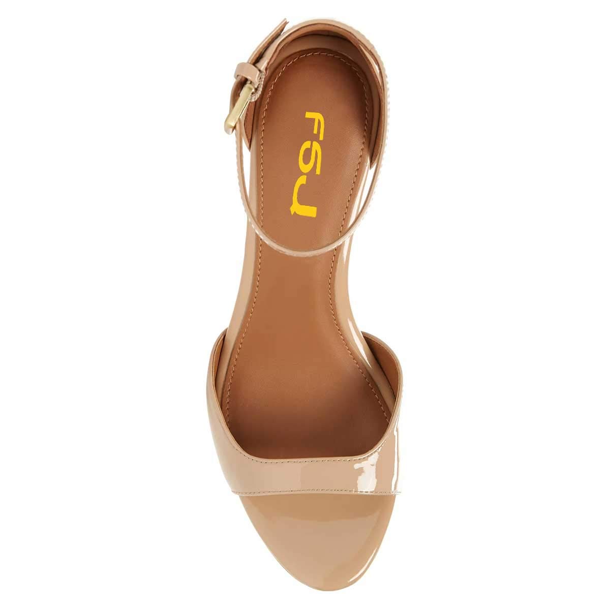 FSJ Women Summer Buckled Ankle Strap Sandals Open Toe Mid Stiletto Heels Casual Daily Shoes Size 4-15 US - Image 5