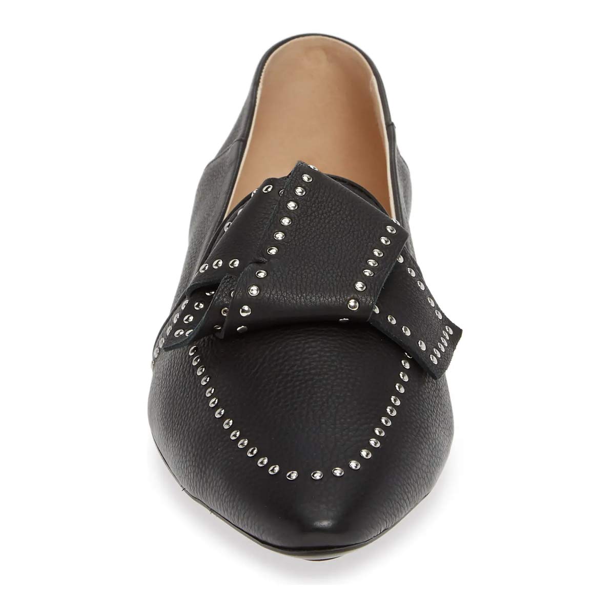 FSJ Women Trendy Point Toe Studs Loafer Flats Slip On Low Heels Pumps Bowknot Comfort Casual Formal Dress Shoes Size 4-15 US - Image 4